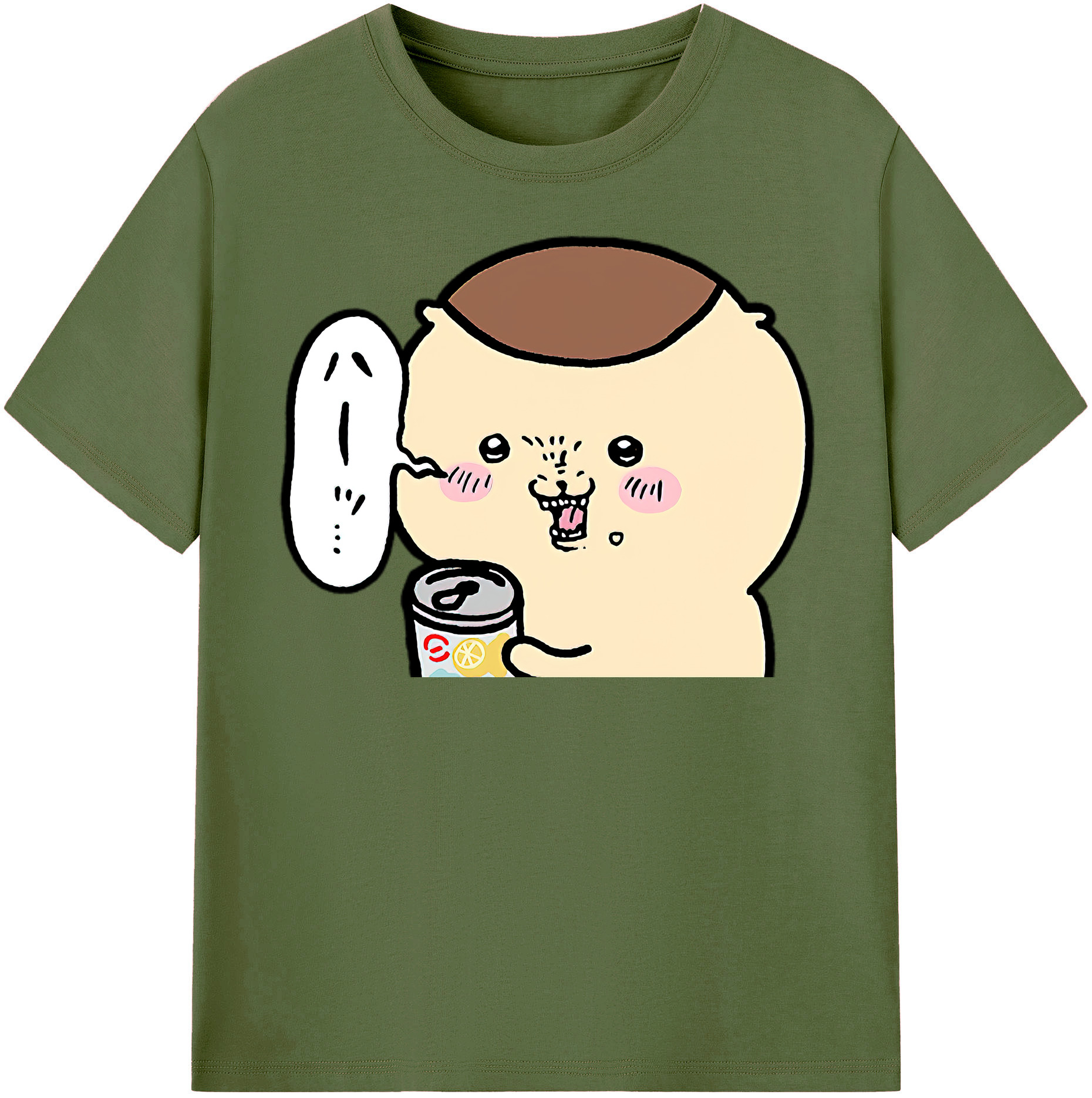 （画像用） ちいかわ くりまんじゅう Chii-kawa kuri manjū 綿100％半袖Tシャツ（フロントプリント）